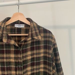 Oversized plaid jacket